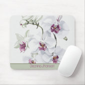 Delicate White Flowers  Mousepad Muismat (Met muis)