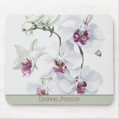 Delicate White Flowers  Mousepad Muismat (Voorkant)