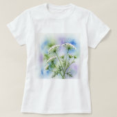 Delicate white flowers t-shirt (Design voorkant)