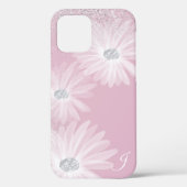 Delicate White Ribbon Flowers Monogram Case-Mate iPhone Case (Achterkant)