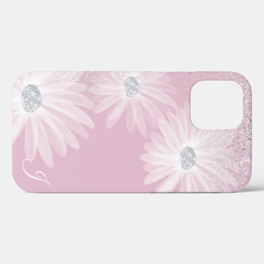 Delicate White Ribbon Flowers Monogram Case-Mate iPhone Case (Achterkant (horizontaal))