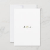 Delicate White Roses Gold Lijst Wedding RSVP Kaartje (Achterkant)