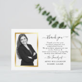 Delicate White Script Funeral Hartelijk dank Bedankkaart (Staand voorkant)