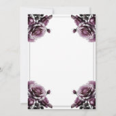 Delicate Wijn Roze Rozen Shabby Shower Kaart (Achterkant)