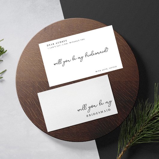 Delicate Wil je mijn bruidsmeisje zijn Aanzoekkaar Kaart