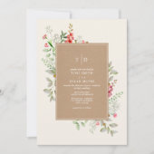 Delicate Wildbloemen Botanische bruiloft van kardi Kaart (Voorkant)