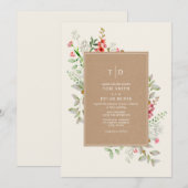 Delicate Wildbloemen Botanische bruiloft van kardi Kaart (Voorkant / Achterkant)