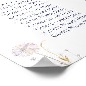 Delicate Wildbloemen Bruiloft zitgrafiek Poster (Hoek)