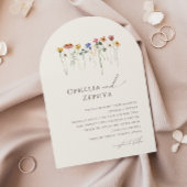 delicate wilde bloem | Beige trouwboog Kaart