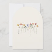delicate wilde bloem | Beige trouwboog Kaart (Achterkant)