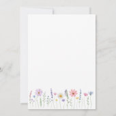 Delicate Wilde Bloem Bruiloft Save the Date Kaart (Achterkant)