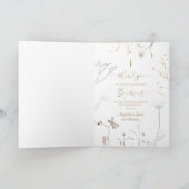 delicate wilde bloemen Baptisme bedankt voor je ko Kaart (Binnen)