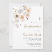 delicate wilde bloemen bevestiging kaart (Voorkant)