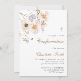 delicate wilde bloemen bevestiging kaart