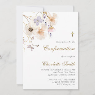 delicate wilde bloemen bevestiging kaart