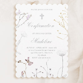 delicate wilde bloemen bevestiging kaart