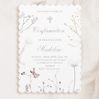 delicate wilde bloemen bevestiging kaart