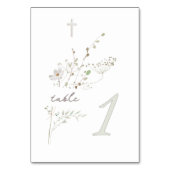 delicate wilde bloemen boeket Doop n 1 Kaart (Voorkant)