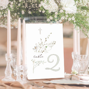 delicate wilde bloemen boeket Doop n 2 Kaart