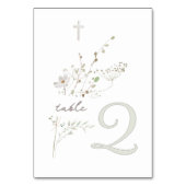 delicate wilde bloemen boeket Doop n 2 Kaart (Achterkant)