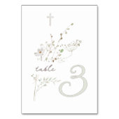 delicate wilde bloemen boeket Doop n 3 Kaart (Achterkant)