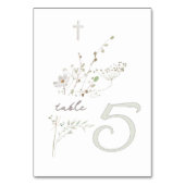 delicate wilde bloemen boeket Doop n 5 Kaart (Voorkant)