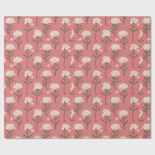 Delicate wilde bloemen cadeaupapier (Vlak)