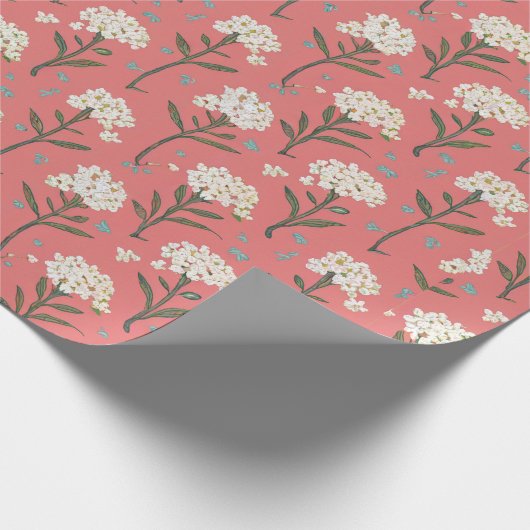 Delicate wilde bloemen cadeaupapier (Hoek)