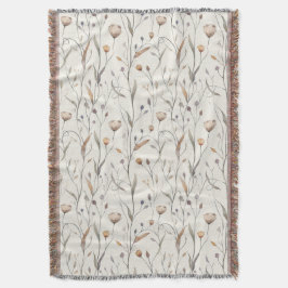 Delicate wilde bloemen deken