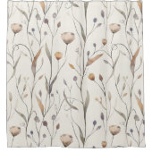 Delicate wilde bloemen douchegordijn (Voorkant)