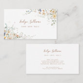 Delicate wilde bloemen en groen visitekaartje (Voorkant / Achterkant)