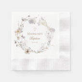 delicate wilde bloemen krans Doop Papier Servet (Voorkant)