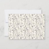 Delicate wilde bloemen naadloos patroon bruiloft bedankkaart (Achterkant)