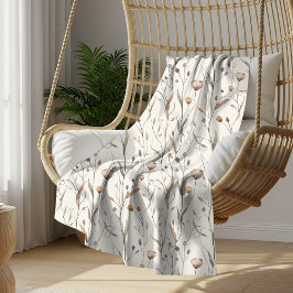 Delicate Wilde Bloemen Sherpa Deken