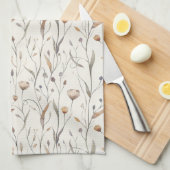 Delicate wilde bloemen theedoek (Quarter Fold)