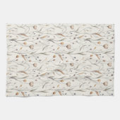 Delicate wilde bloemen theedoek (Horizontaal)