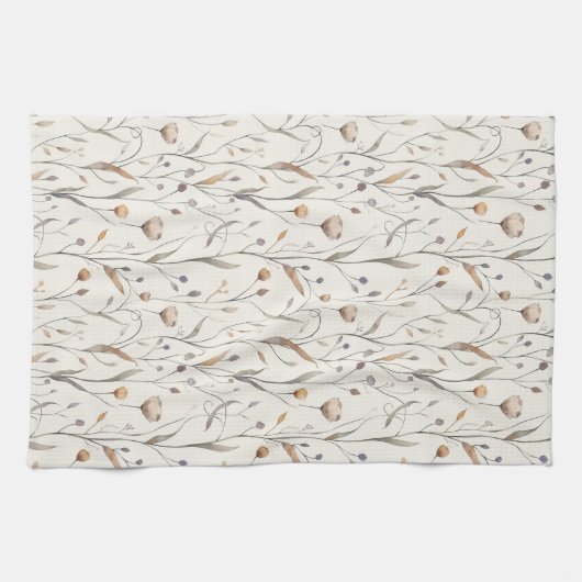 Delicate wilde bloemen theedoek (Horizontaal)