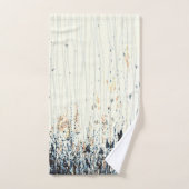 Delicate wilde bloemen waterverf blauw lichtgeel bad handdoek (Handdoek)