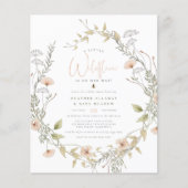 Delicate Wildebloem & Boho Bij Budget Baby Shower (Voorkant)
