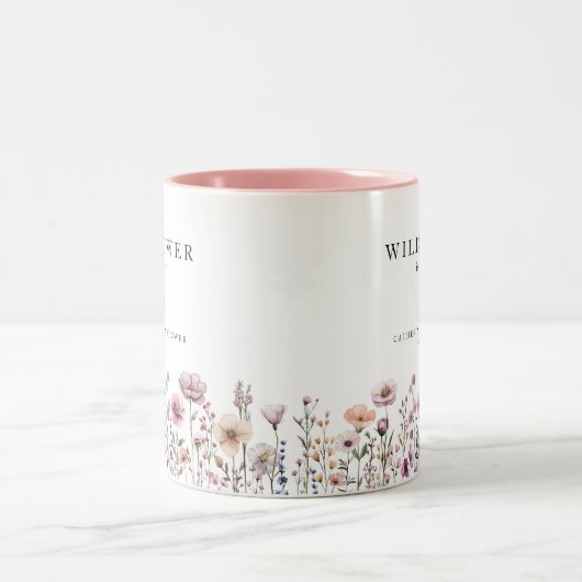 Delicate Wildflower Baby shower Mok – Dusty Pink W (Center)
