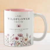 Delicate Wildflower Baby shower Mok – Dusty Pink W