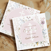 Delicate Wildflower Baptisme Uitnodiging