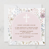 Delicate Wildflower boog Bevestiging uitnodiging (Achterkant)