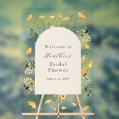 Delicate Wildflower Bruidsmeisje Uitnodiging Acryl Bord (Neutraal)