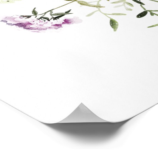Delicate Wildflower Bruidsuitnodiging Poster (Hoek)