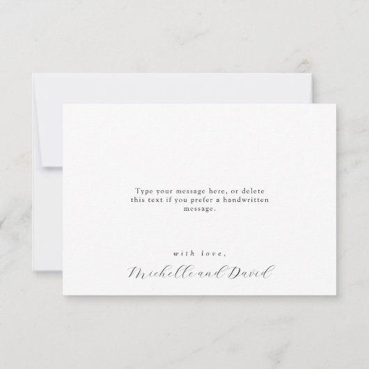 Delicate Wildflower bruiloft Bedankkaart (Achterkant)