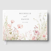 Delicate Wildflower bruiloft Gastenboek (Voorkant)