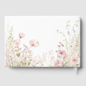 Delicate Wildflower bruiloft Gastenboek (Achterkant)