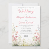 Delicate Wildflower bruiloft Kaart (Voorkant)