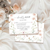 Delicate Wildflower bruiloft RSVP Kaartje